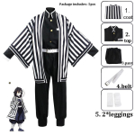 Obanai Iguro Madu Cosplay Anime Demon Slayer Kimetsu No Yaiba Obanai Iguro Cosplay Kimono P&uuml;ksid Top Kisatsutai Vormiriietus Halloweeni Kost&uuml;&uuml;mikomplekt 3XL