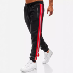 Mehed vabaaja p&uuml;ksid Mehed Slim Joggers Dressip&uuml;ksid K&uuml;ljetriibud Treeningp&uuml;ksid Meeste J&otilde;usaal Fitness P&uuml;ksid Jooksu Spordip&uuml;ksid L black