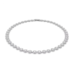 Swarovski Una Ingellik Kaelakee Roodiumiga Pinnatud Metall ja Valged Kristallid 5727095 valge