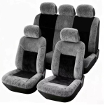 SEAMETAL Luksuslikud Autokattepuldid Kohev Istmepadi Naistele Paks Soe Talvine Universaalne Autokattepuldid 5 seats hall v&auml;rv/must