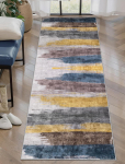 Kaasaegne abstraktne jooksumatt Sinine Hall &Otilde;liv&auml;rvi Tekstuuriga P&otilde;randamatt Kunstiline Pestav Pikk Vaip Esikusse K&ouml;&ouml;ki Magamistuppa Sisustus 50X150cm-Felt