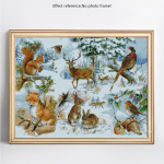 Teemantmaaling Loomade Talvine Lumi Rhinestone Mosaiic Teemanttikandid 20X30CM