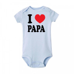 I Love Mama ja Papa Print Newborn Baby Romper Jupmsuit komplekt 3M