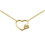 Altesse [K4533] - Collier Plaqu&eacute; Or 'Love' blanc kuld