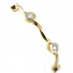 Altesse [L1740] - Bracelet Plaqu&eacute; Or 'Scarlett' blanc valge