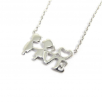 Les Tr&eacute;sors De Lily [L9772] &ndash; h&otilde;bedane &ldquo;Love&rdquo; h&otilde;bedane kaelakee h&otilde;be