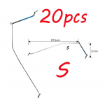 20 tk roostevabast terasest traadist relvade tasakaal merevee kalap&uuml;&uuml;gi platvormi relvade oksad koos p&ouml;&ouml;rlitega 20 cm 30 cm 40 cm 5 tellimust S