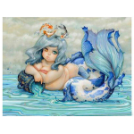 5D DIY Teemantmaal T&auml;ispuurimine Rhinestone Decoration Cartoon Girl 20X30CM