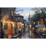 T&auml;ielik 5D Teemantmaaling Sunset Town Tikand Ristpistes Kodukaunistus K&auml;sitsi valmistatud kingitus 25x30cm