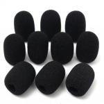 10 tk Mini Black Mic Cover Protector mikrofoni peakomplekt tuuleklaasi k&auml;sna vaht