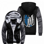 Anime Attack on Titan Cosplay kost&uuml;&uuml;m Kapuutsiga Paks kapuuts T&otilde;mblukuga jope MEESTE Naiste Fliisist v&auml;lisriided Mantlid 4XL