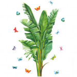 Puntos 2 tk seinakleebis veekindel eemaldatav PVC rohelise taime seinamaaling roheline