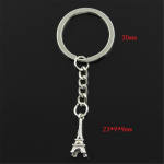 Mood Eiffeli torn Pariisi 23x9x9mm ripats 30mm v&otilde;tmehoidja metallist kett h&otilde;bedane v&auml;rv meeste auto kingitus suveniirid v&otilde;tmehoidja h&otilde;be