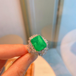 GICA GEMA 925 Sterling Silver 12*14MM tsirkoonist v&auml;&auml;riskividest kihlas&otilde;rmus naistele peened ehted US 5 punane