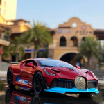 1 :32 Bugatti Veyron Divo sulamist sportautomudel survevalu metallist m&auml;nguasjas&otilde;idukid automudeli simulatsioon helivalguskollektsiooni lastele kingitus punane