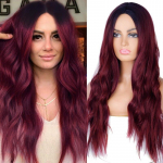 XINRAN Long Water Wave blond parukas Plaatinablondid s&uuml;nteetilised parukad afroameerika naistele, kahetooniline naturaalne keskmise osa parukas 26inches