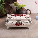 Vintage &uuml;mbris Roos nikerdatud Decor Mood metallist ehtekarp mitmev&auml;rviline emailitud kaelakee ripats s&otilde;rmus kingitus hoiuruum A