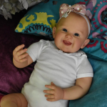 BZDOLL 3D nahk veresoonte veenidega 55 CM Silikoonist Baby Reborn Doll M&auml;nguasi T&uuml;drukule Naeratavale V&auml;ikelapsele M&auml;ngumaja magamaminekuks Boneca s&uuml;nnip&auml;evakingitus