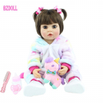 BZDOLL 55cm kogu keha silikoonist Reborn Doll Girl Boneca pehme vin&uuml;&uuml;l vasts&uuml;ndinud beebide printsess Bebe m&auml;ngumaja m&auml;nguasi Lovely-1