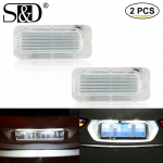 2tk Canbus LED numbrim&auml;rgi tulede pirn Ford Focus 5D Fiesta Mondeo MK4 C-Max MK2 S-Max Kuga Galaxy 18SMD Auto Lamp jaoks