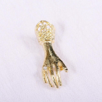 Blucome Fashion k&auml;ekujulised prossid h&otilde;bedased riided krae klamber Naiste meeste reisi suveniirpross kuld