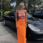 Varrukateta &otilde;&otilde;nsad seljataga suvised rannakleidid, peoklubi Midi 2022 lapiline Y2K Olkaimeta kehakleit, seksikas naiste 20460 S oranž