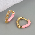 ANENJERY mikrotsirkoon v&auml;rvilised armastuse s&uuml;damer&otilde;ngad k&otilde;rvar&otilde;ngad naiseliku temperamendiga lihtsad igap&auml;evased ehted sobivad roosa