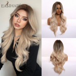 Pikad pruunid blondid Ombre s&uuml;nteetilised parukad naistele juustele lainelised parukad Kuumakindel naiste parukas Cosplay