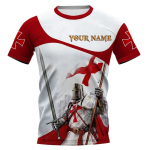 Mood Retro Knights Templar 3D Print Meeste T-s&auml;rgid Suvised vabaaja T&auml;navar&otilde;ivad Paari T-d L&uuml;hikeste varrukatega Topid Drop Shipping 6XL XXL
