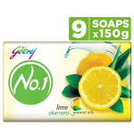 Godrej No.1 Laim ja Aloe Vera (150 g), Pakis 9 tk &ndash; k&otilde;rge TFM (1. klassi seep), Kauakestev aroom