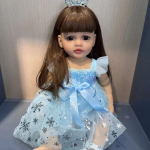 NPK 55 cm Baby Doll Girl Reborn Princess Pehme kogu kehaga silikoonist vanninukk 55cm