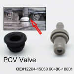 2tk/komplekt automootori PCV &otilde;hutusventiili l&auml;biv&otilde;re tihend 12204-15050 90480-18001 Toyota Corollale 1993-1997 1,6L 1,8L Celica Tracker