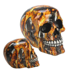 Les Tr&eacute;sors De Lily [R6687] - vaigust kujuke  Skull  tuleleegid - 150x120x105 mm pruun