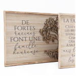 Les Tr&eacute;sors De Lily [R8316] - Vintage  Elupuu  puidust tahvel - 40x30 cm beež