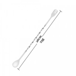 1 tk roostevabast terasest baari kokteili segamislusikas baar Segamislusikas Joogisegajad Puuviljakahvliga baarmeni komplekt 10-tolline spiraalmustriga pika varrega lusikas 1pc-10inch