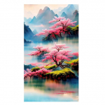 Hiina kraana suur 5D DIY teemantmaali komplektid lilled m&auml;gede j&auml;rve maastik t&auml;is kivist teemantmosaiik tikandid S393 Full Round 30x60CM