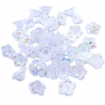 30tk 12mm AB Dazzle Color Horn Lillehelmed DIY Ehted Aksessuaarid Creative Charms Mood K&auml;ev&otilde;ru Kaelakee Valmistamismaterjal roosa