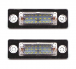 VW, Skoda lampki tablicy rejestracyjnej LED 2x650lm, zestaw 2szt