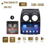 Autoraadio Android Auto Multimeedia jaoks Nissan Qashqai J10 2006 2007 2008-2013 Carplay 2din GPS Autoradio 2+32GB 1+16GB,B