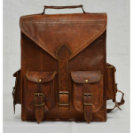 Vintage ehtsast kitsenahast seljakott Seljakott Pagas Matkamatka Matkakott 11 X 15 inch pruun