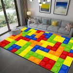 V&auml;rviline plokk-geomeetriline tr&uuml;kitud vaibavaip elutuppa magamistuppa suure pindalaga vaibad Tr&uuml;kitav p&otilde;randavaip salongimattide teipide jaoks 120cm x 160cm