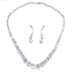 Emmaya Uus Mood M&uuml;&uuml;k Aaa Tsirkooniumiga Kaunistus V&otilde;luv Kaelakee Ja K&otilde;rvar&otilde;ngad Naiselik Pruudi Pulmapidu &Otilde;ilis Ehtekomplekt