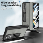 Kukkumisvastane esiklaasist kilega telefoni&uuml;mbris Samsung Galaxy Z Fold 4 Fold5 Fold4 Fold3 Fold 3 5 S Pliiatsi pesaga telefoni tarvikud Coque for Samsung Z Fold 3 must