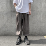 Ice Silk P&uuml;ksid Meeste suvised &otilde;hukesed lahtised s&auml;&auml;rised Spordip&uuml;ksid Fat Plus Size Trendikad mitmek&uuml;lgsed vabaaja p&uuml;ksid S hall