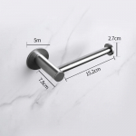 Tualettpaberi hoidik Rullpaberi hoidikud Puntsivaba k&auml;ter&auml;tikuivati ​​Isekleepuv roostevabast terasest hoiuresti paberist rippuv riiul Silver-B