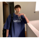 Meeste l&uuml;hikeste varrukatega T-s&auml;rgid Graafilise kirjaga poolvarrukatega T-s&auml;rgid Pullover T-s&auml;rk Juhuslik T-s&auml;rk Meeste vabaaja kaelusega retro topsid M valge