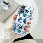 Tumesinise lillega lilleline l&auml;bipaistev &uuml;mbris Xiaomi Redmi Note 12 7 8 9 8t 11t 8 10 Pro 9s 10s 11 11s jaoks Mi 9a 9 9c 9t 10 10c K40 jaoks Redmi Note 10S