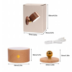 360&deg; p&ouml;&ouml;rlev magnetiline LED-seinalamp voodivalgusti lugemisvalgus p&ouml;&ouml;gipuidust/sapele puidust riidekapp vannituppa magamistoa kingitus 1pc-Beech wood