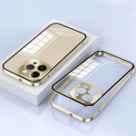 Metallraamiga &uuml;mbris iPhone 14 Pro MAX 14 Plus 12 alumiiniumist kaitserauaga karastatud klaasist telefoni kate 13 Pro kaamera kaitse For iPhone 12 6.1 kuld