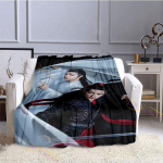 Taltsutamatu Xiao Zhan Wang Yi Bo seeria mustriga flanelltekid linadiivanist vooditekk Siesta vabaaja katted tekk 75x90cm